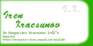 iren kracsunov business card